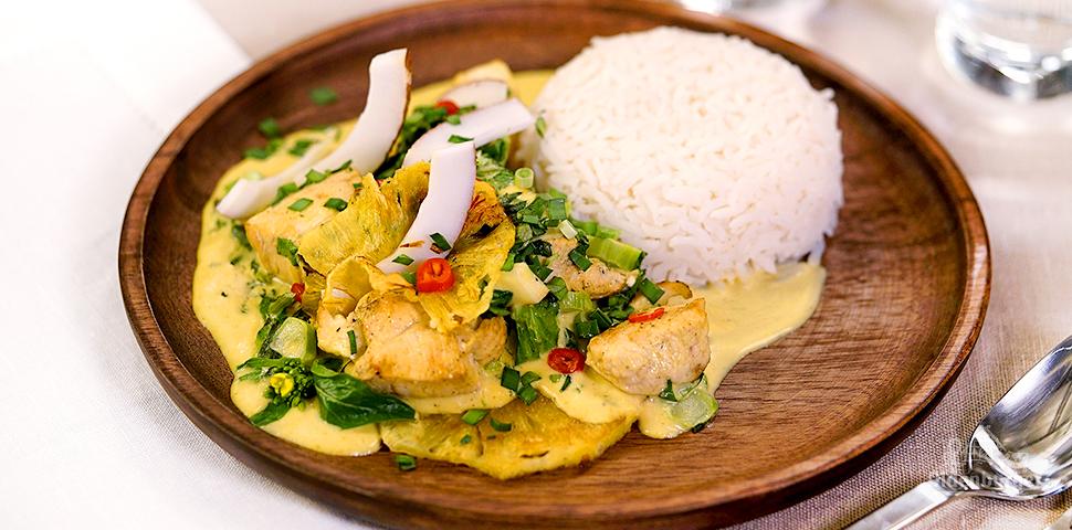 Mellow Yellow Chicken Curry with Pineapple