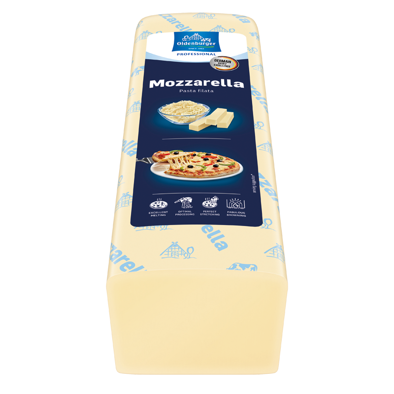 Oldenburger Mozzarella 40% fat i.d.m., 3kg