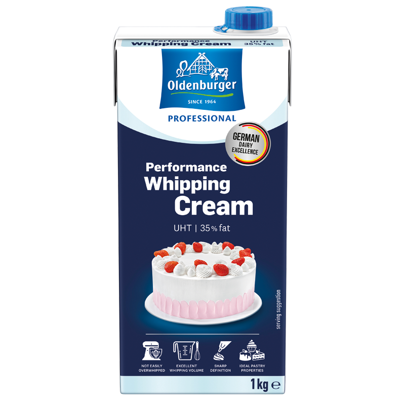 Oldenburger Performance Whipping Cream 35% fat, UHT, 1kg