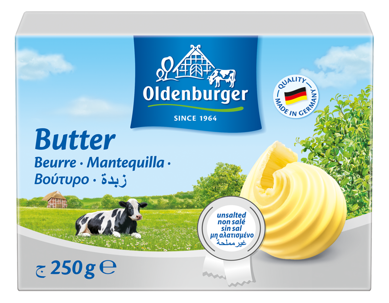 Packshot Butter unsalted 250g