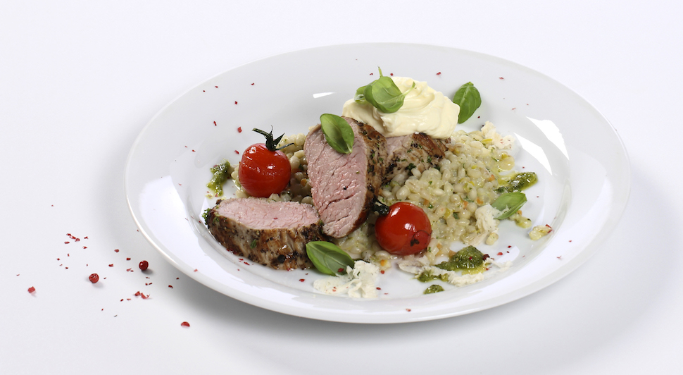 Pearl Barley Risotto with Filet of Veal