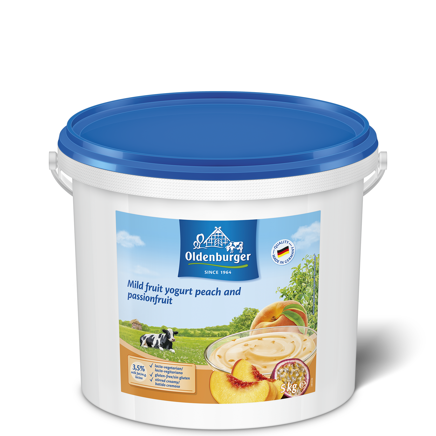 Oldenburger mild fruit yogurt peach and passionfruit, 5kg