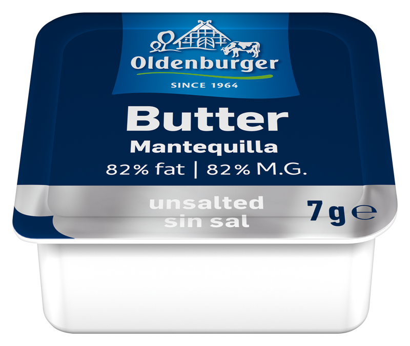 Oldenburger Butter  unsalted, min. 82% fat,  7g portion