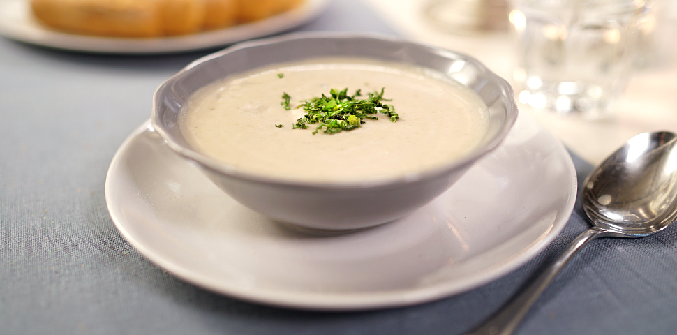 Creamed Cauliflower Chestnut Soup