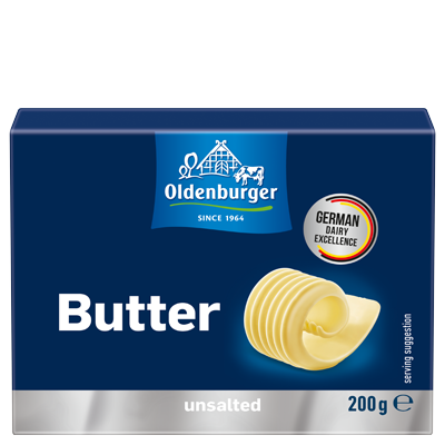 Oldenburger Butter  unsalted, min. 82% fat,  200g piece