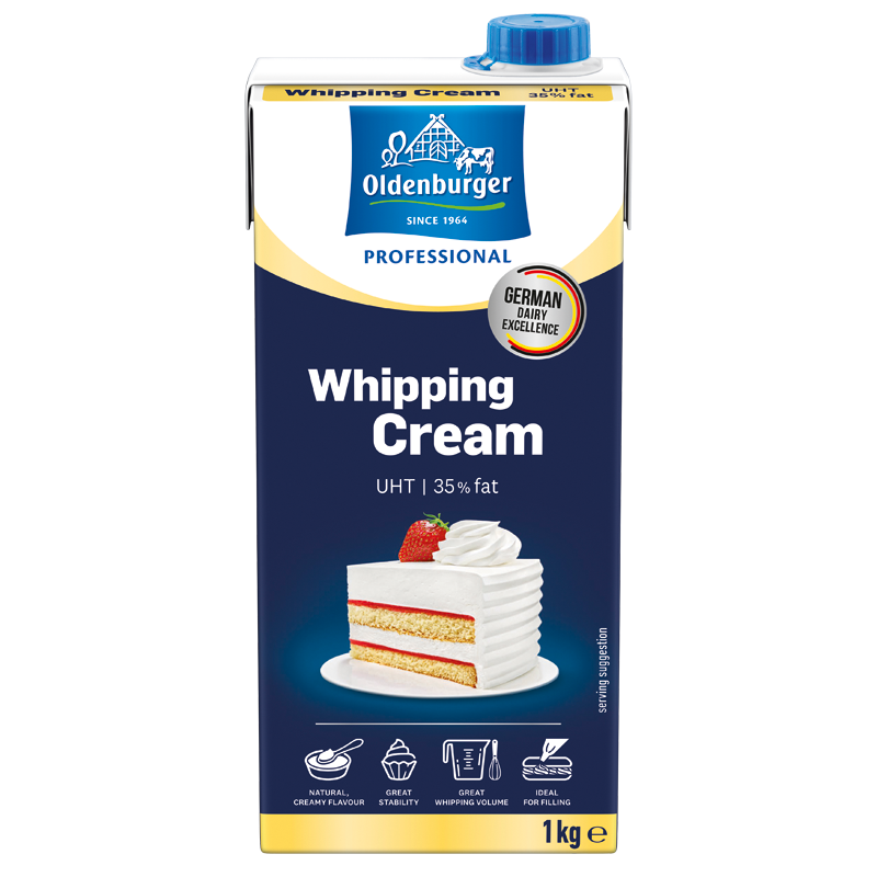 Oldenburger Whipping Cream 35% fat, UHT, 1kg