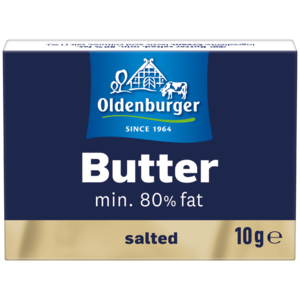 Oldenburger Butter salted, min. 80% fat, 10g paper wrap