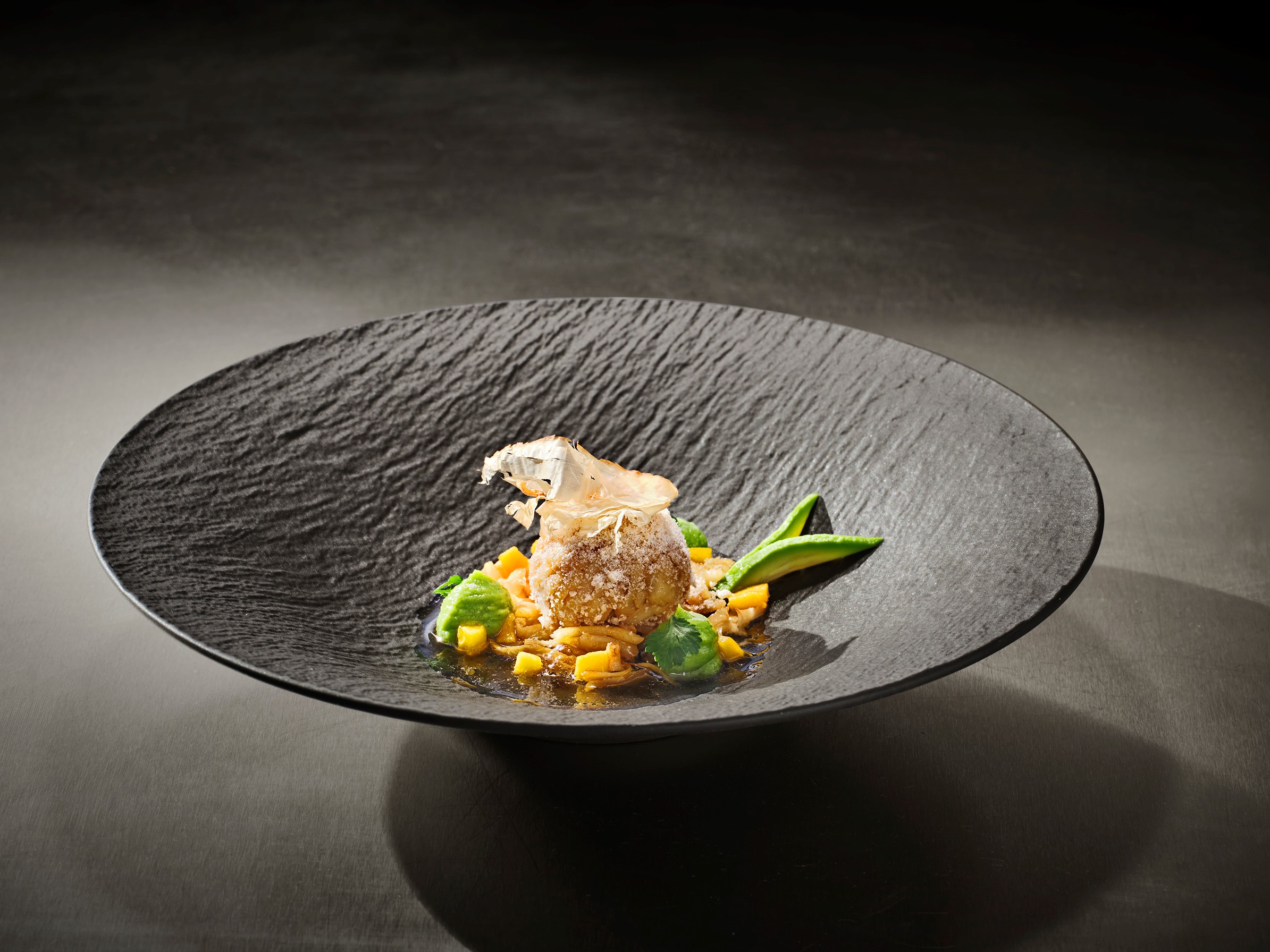 Marinated Mozzarella with Yuzu Rice and Avocado