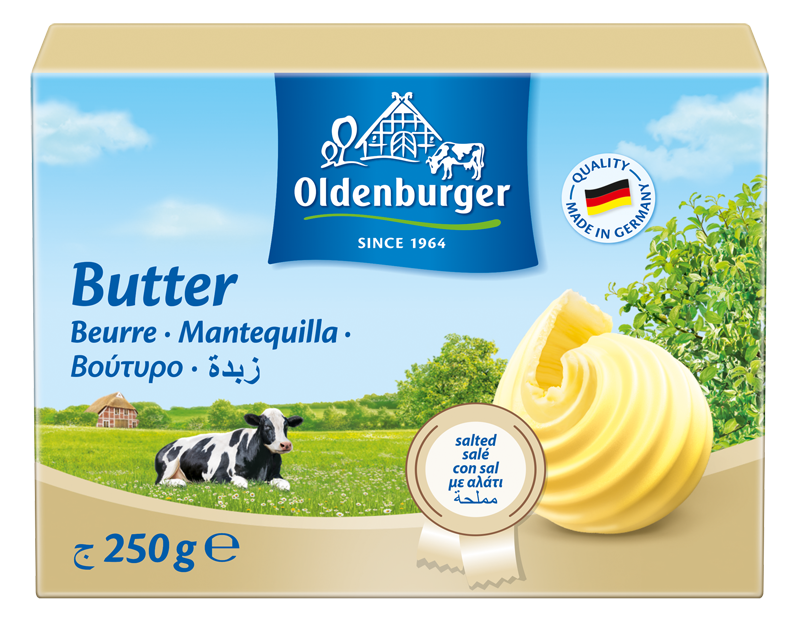Oldenburger Butter  salted, min. 81% fat,  250g piece