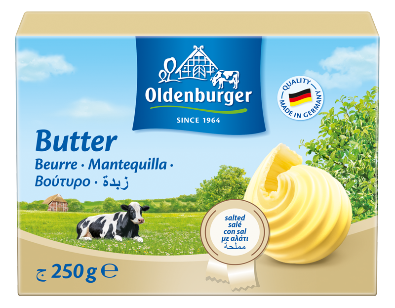 Packshot Butter salted 250g