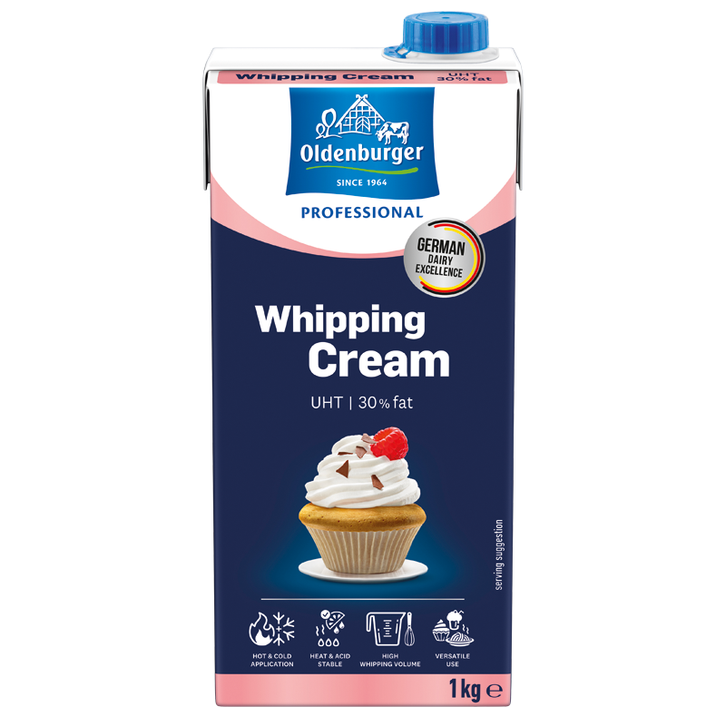 Oldenburger Whipping Cream 30% fat, UHT, 1kg