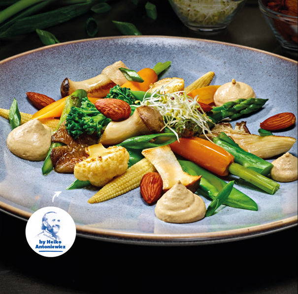 Wok Vegetables with Worcester Espuma